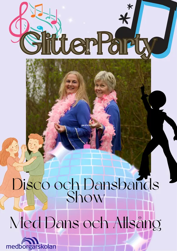 Affisch för Disco och Dansbands Show med dans och allsång